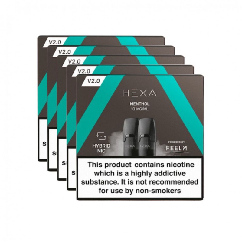 HEXA V2.0 Menthol Pods - 5 Boxes 20mg