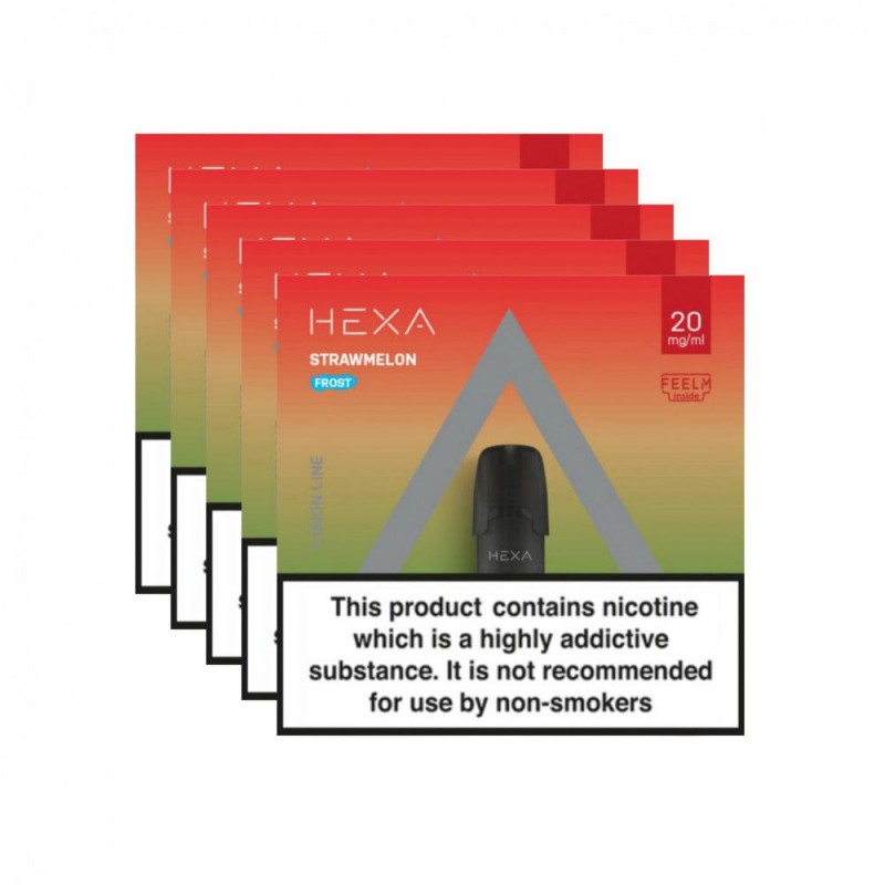 HEXA V2.0 Strawmelon Frost Pods - 5 Boxes 20mg