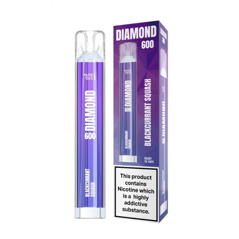 Vapes Bars Diamond 600 Blackcurrant Squash Disposable Vape