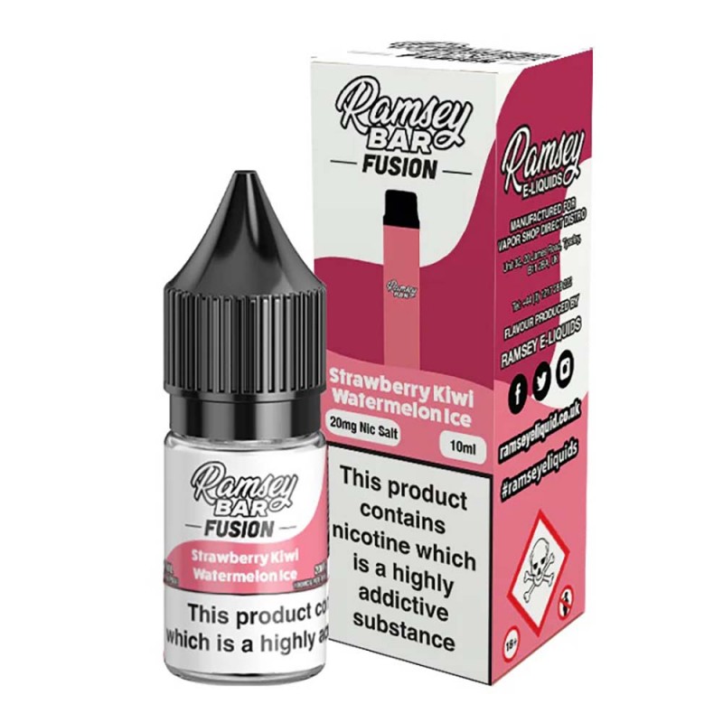 Ramsey Bar Fusion Strawberry Kiwi Watermelon Ice E Liquid 10ml