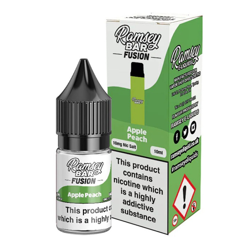 Ramsey Bar Fusion Apple Peach E Liquid 10ml