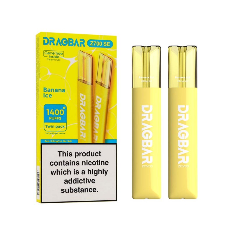 VooPoo Dragbar Z700 SE Banana Ice Disposable Vape (2 Pack)