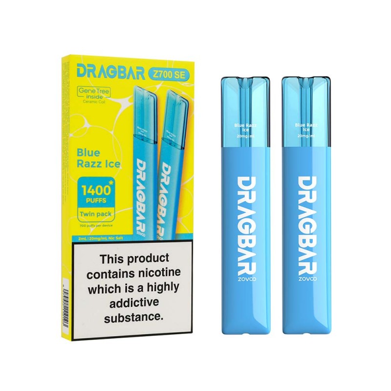 VooPoo Dragbar Z700 SE Blue Razz Ice Disposable Vape (2 Pack)