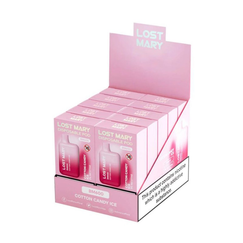 Lost Mary BM600 Cotton Candy Ice  - 10 Pack