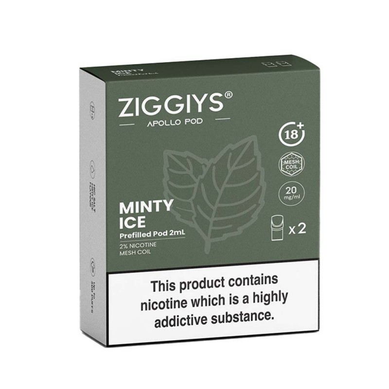 Ziggiys Apollo Minty Ice Pods (2 Pack)